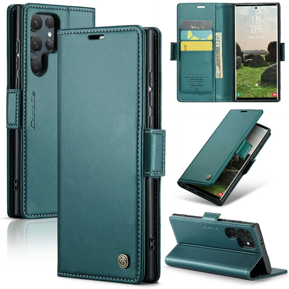 New RFID Blocking Card Holder Wireless Charging Phone Case for Samsung Galaxy S25 Ultra