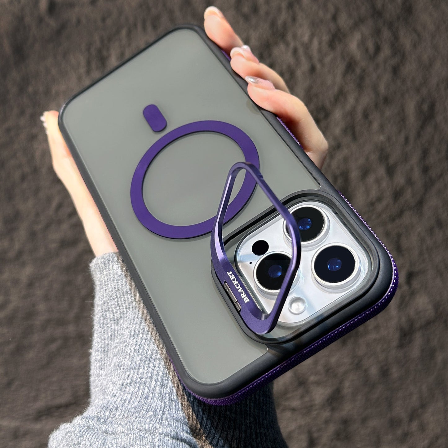 New Lens Bracket Magnetic Phone Case for iPhone 16/16 Pro/16 Plus/16 Pro Max