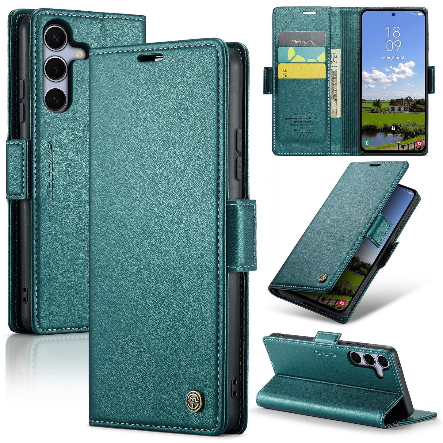 New RFID Blocking Card Holder Wireless Charging Phone Case for Samsung Galaxy S25/S25+/S25 Ultra