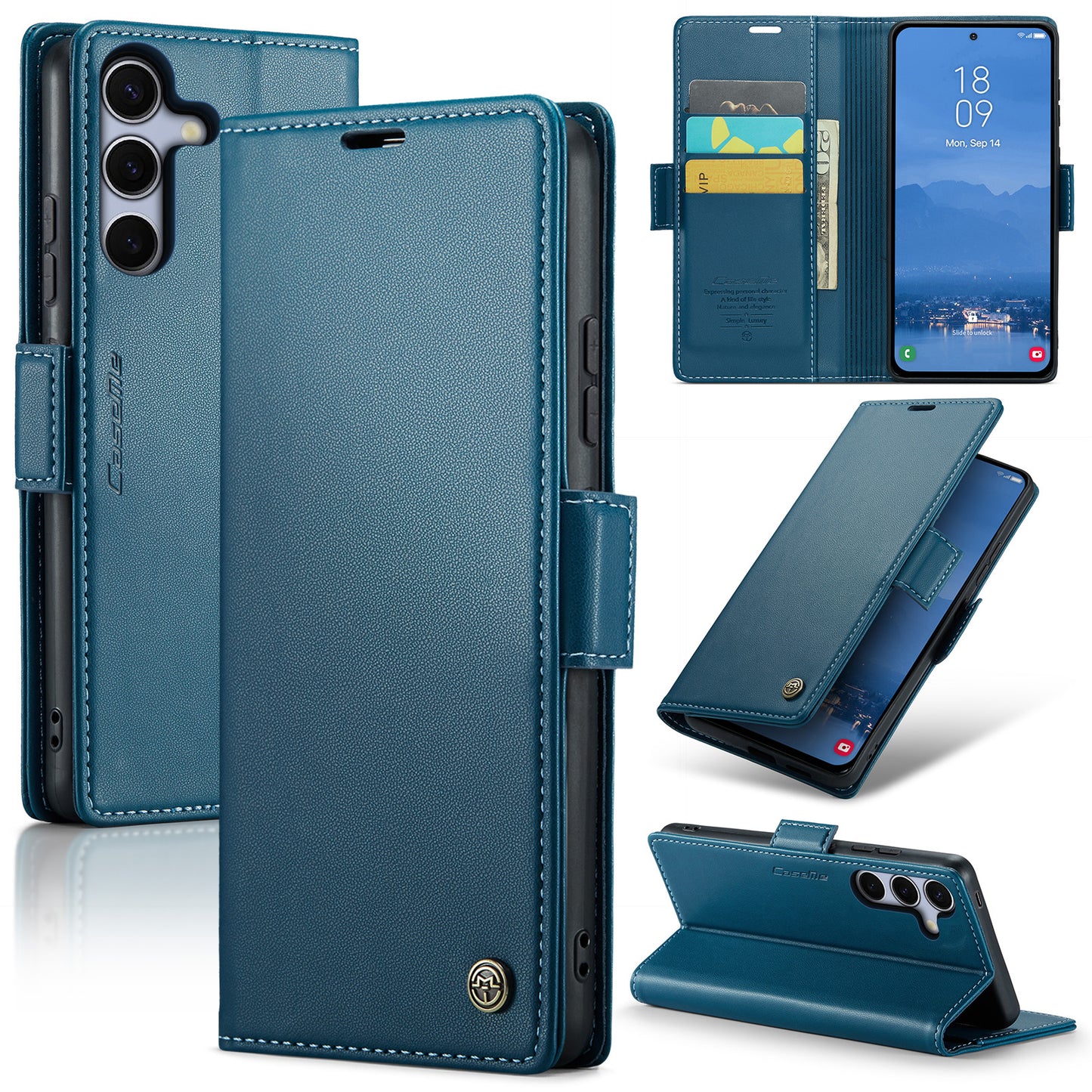 New RFID Blocking Card Holder Wireless Charging Phone Case for Samsung Galaxy S25/S25+/S25 Ultra