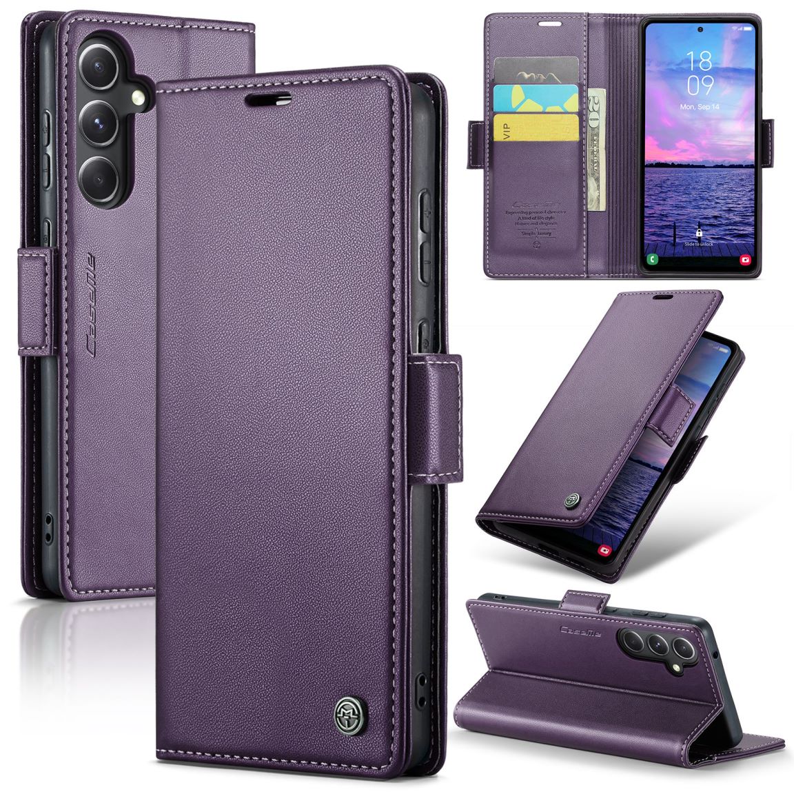 New RFID Blocking Card Holder Wireless Charging Phone Case for Samsung Galaxy S25