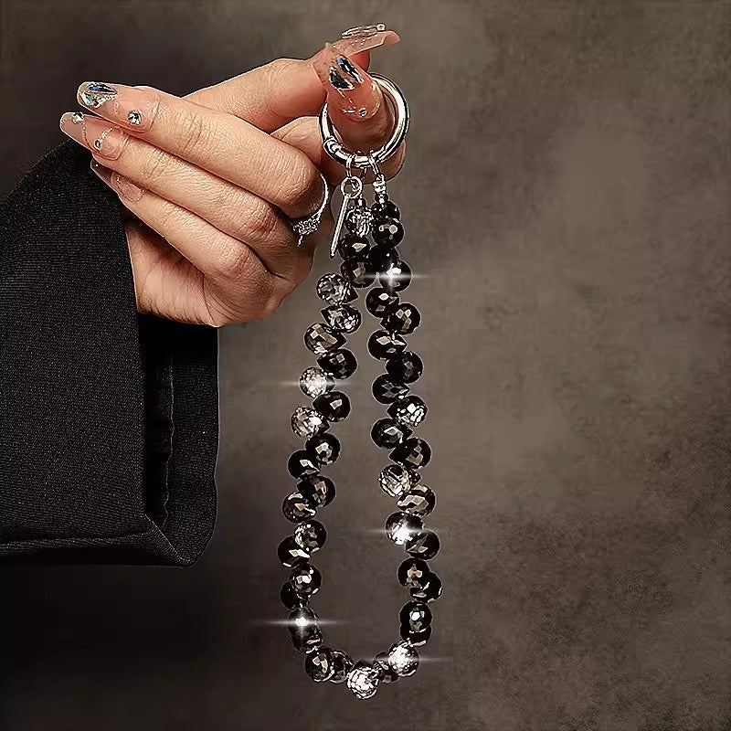 New Bling Rhinestone Crystal Beads Phone Lanyard Keychain Pendant