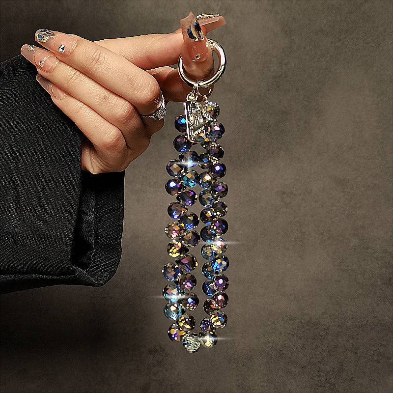 New Bling Rhinestone Crystal Beads Phone Lanyard Keychain Pendant