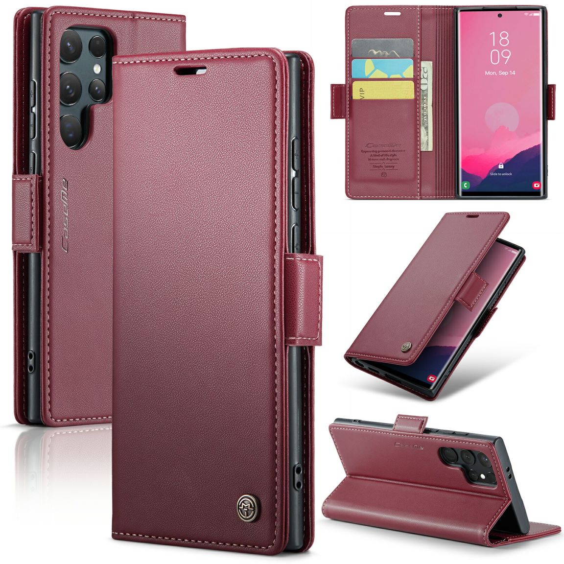 New RFID Blocking Card Holder Wireless Charging Phone Case for Samsung Galaxy S25 Ultra