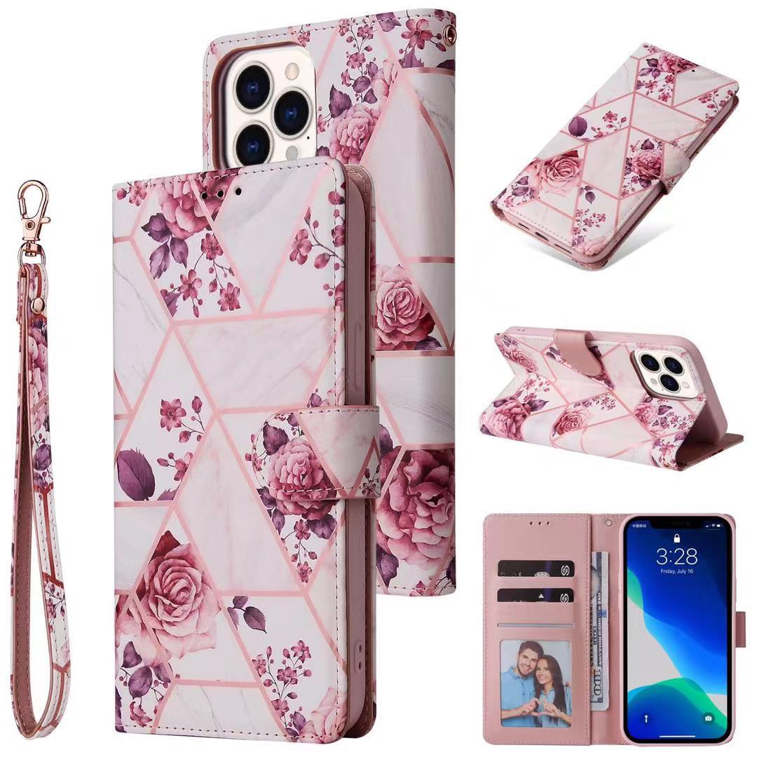 New Electroplated Marble Leather Phone Case for iPhone 14/14 Pro/14 Plus/14 Pro Max