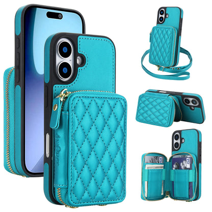 New RFID Blocking Crossbody Zipper Wallet Leather Phone Case for iPhone Air/17/17 Pro/17 Pro Max