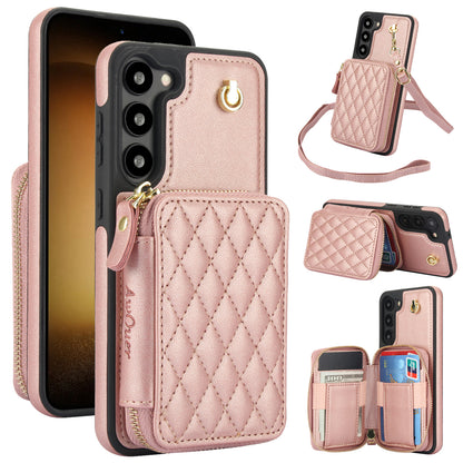 New RFID Blocking Crossbody Zipper Wallet Leather Phone Case for Samsung