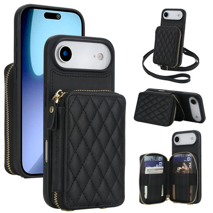 New RFID Blocking Crossbody Zipper Wallet Leather Phone Case for iPhone Air/17/17 Pro/17 Pro Max
