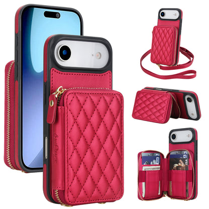 New RFID Blocking Crossbody Zipper Wallet Leather Phone Case for iPhone Air/17/17 Pro/17 Pro Max