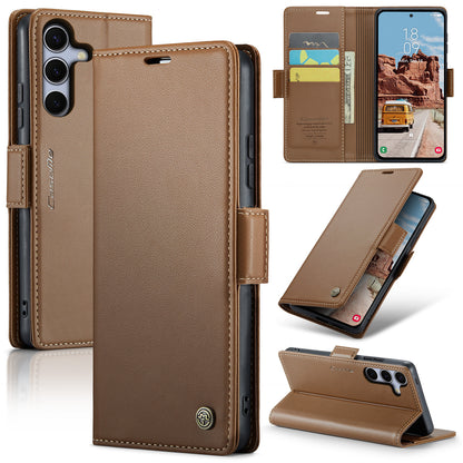 New RFID Blocking Card Holder Wireless Charging Phone Case for Samsung Galaxy S25/S25+/S25 Ultra