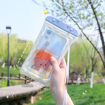 Big Sale - New Cute Cartoon Universal Waterproof Phone Pouch [Airbags Float + Touchscreen]