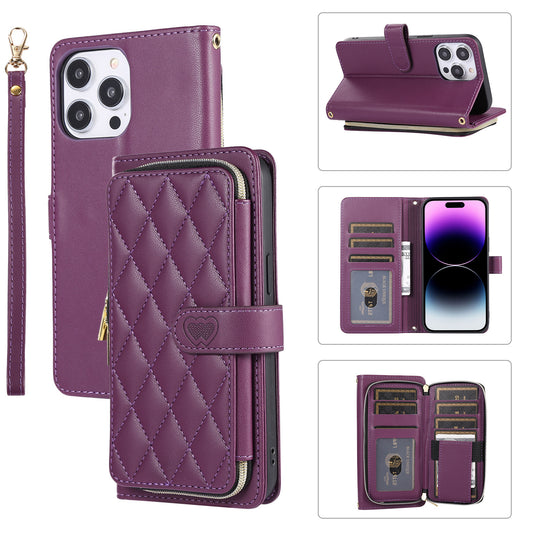 New Zipper Wallet Leather Card Holder Phone Case for iPhone