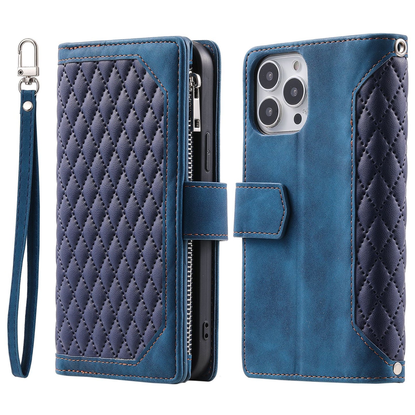 New Zipper Wallet Leather Phone Case for iPhone