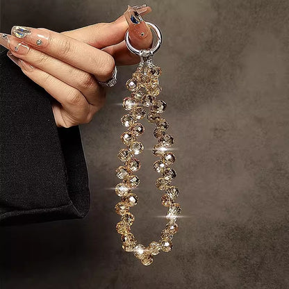 New Bling Rhinestone Crystal Beads Phone Lanyard Keychain Pendant