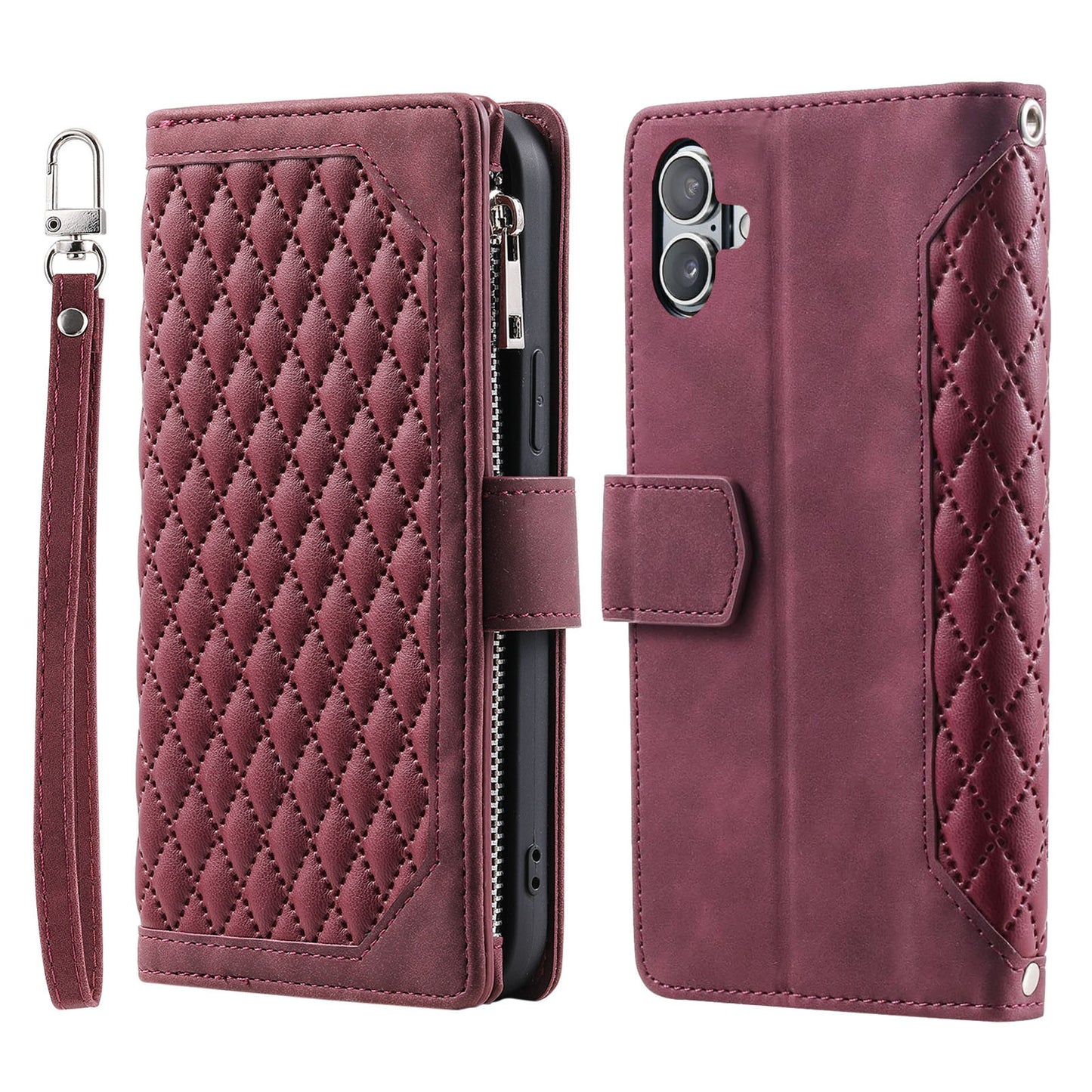 New Zipper Wallet Leather Phone Case for iPhone 16/16 Pro/16 Plus/16 Pro Max