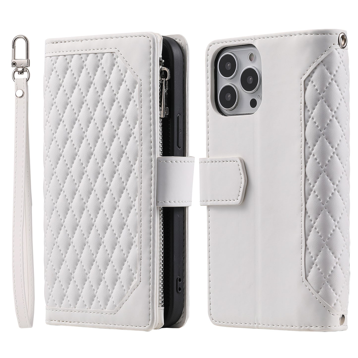 New Zipper Wallet Leather Phone Case for iPhone